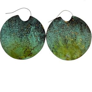 Sibilia Anthropologie brass Disk Earring